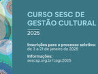 Curso Sesc de Gestão Cultural 2025